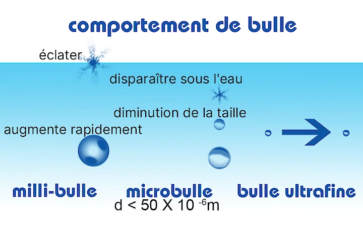 Exemples millibulles, microbulles et nanobulles
