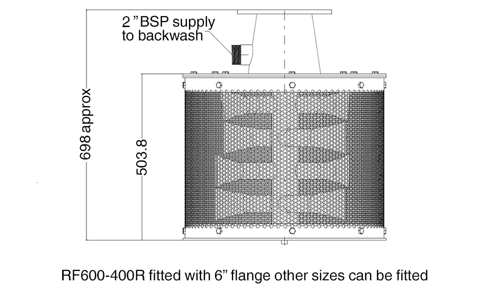 نمای جانبی طراحی فیلتر ورودی RF600
