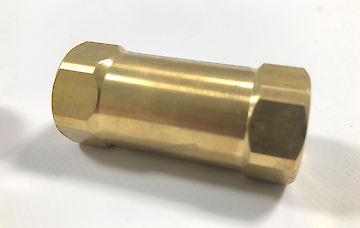 Gas check valve oxygen 3/8" brass NBR seal
