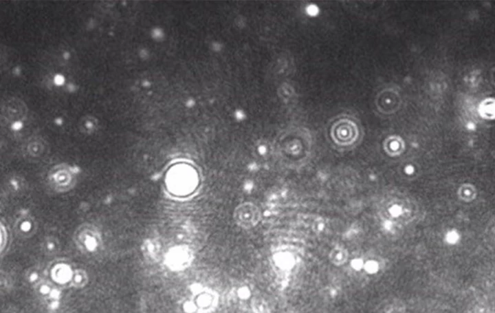 Laser scattered light from ultrafine bubble