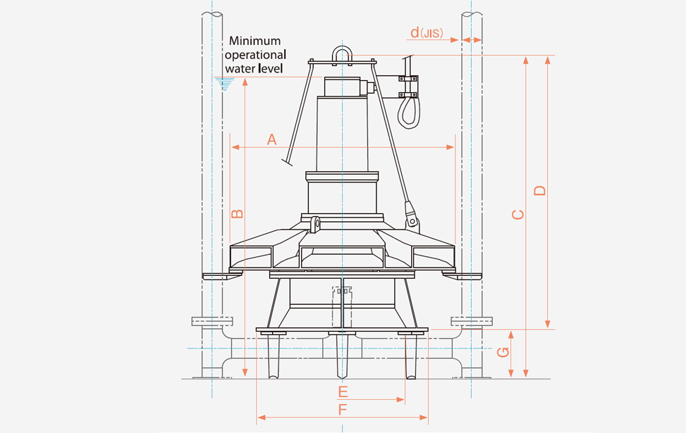 mega aerator AF-1500 CAD dimension drawing front