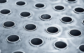 Gros plan sur l'échangeur de chaleur